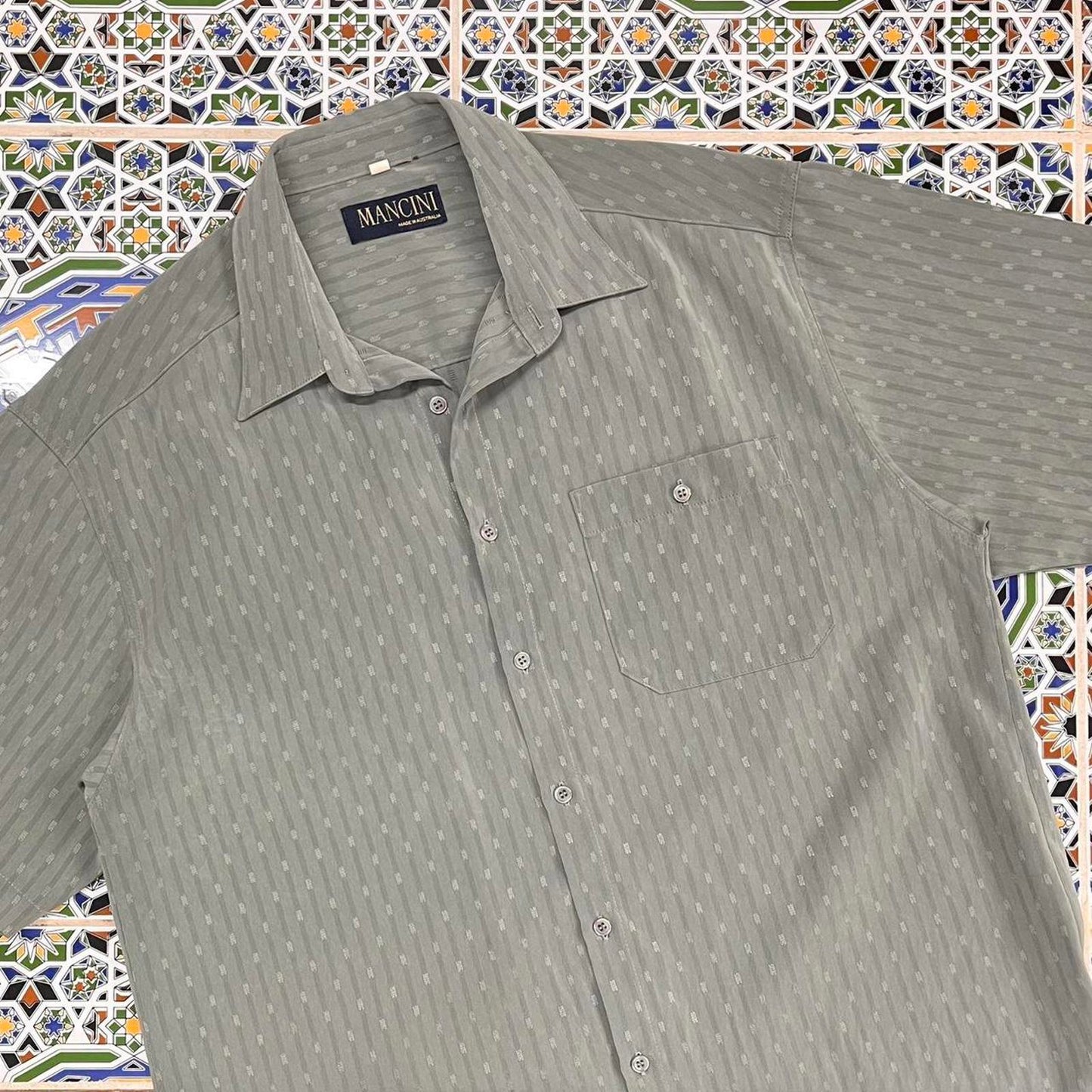 mancini short sleeved button up shirt