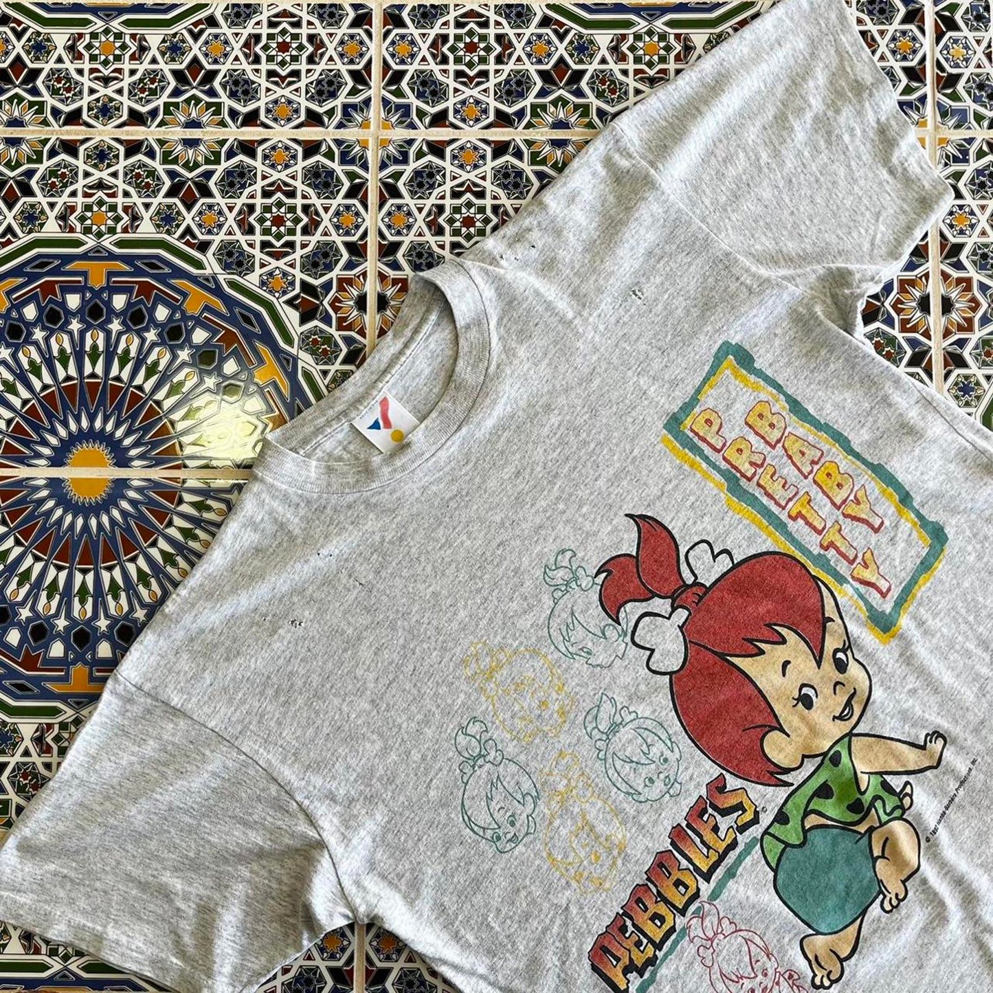 vintage Flintstones pebbles graphic tee