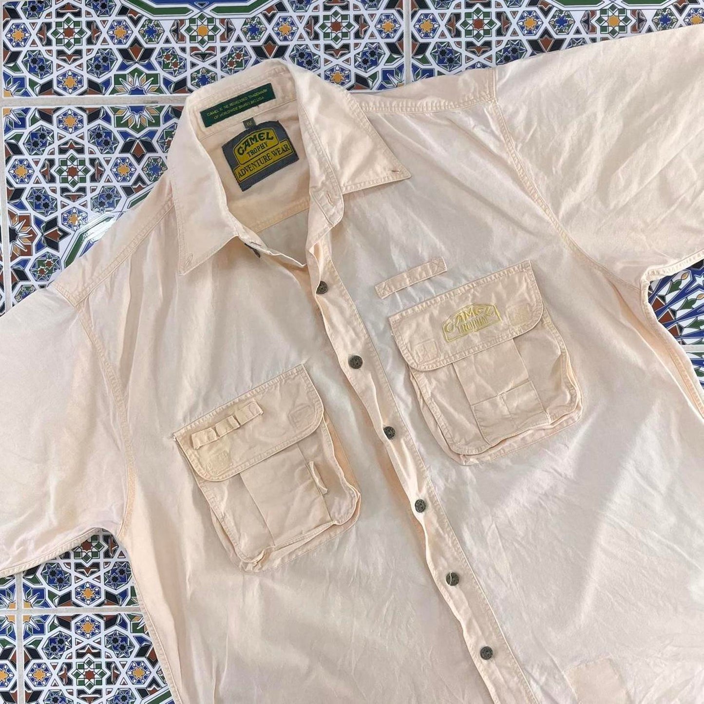 camel trophy  sleeved button up shirt