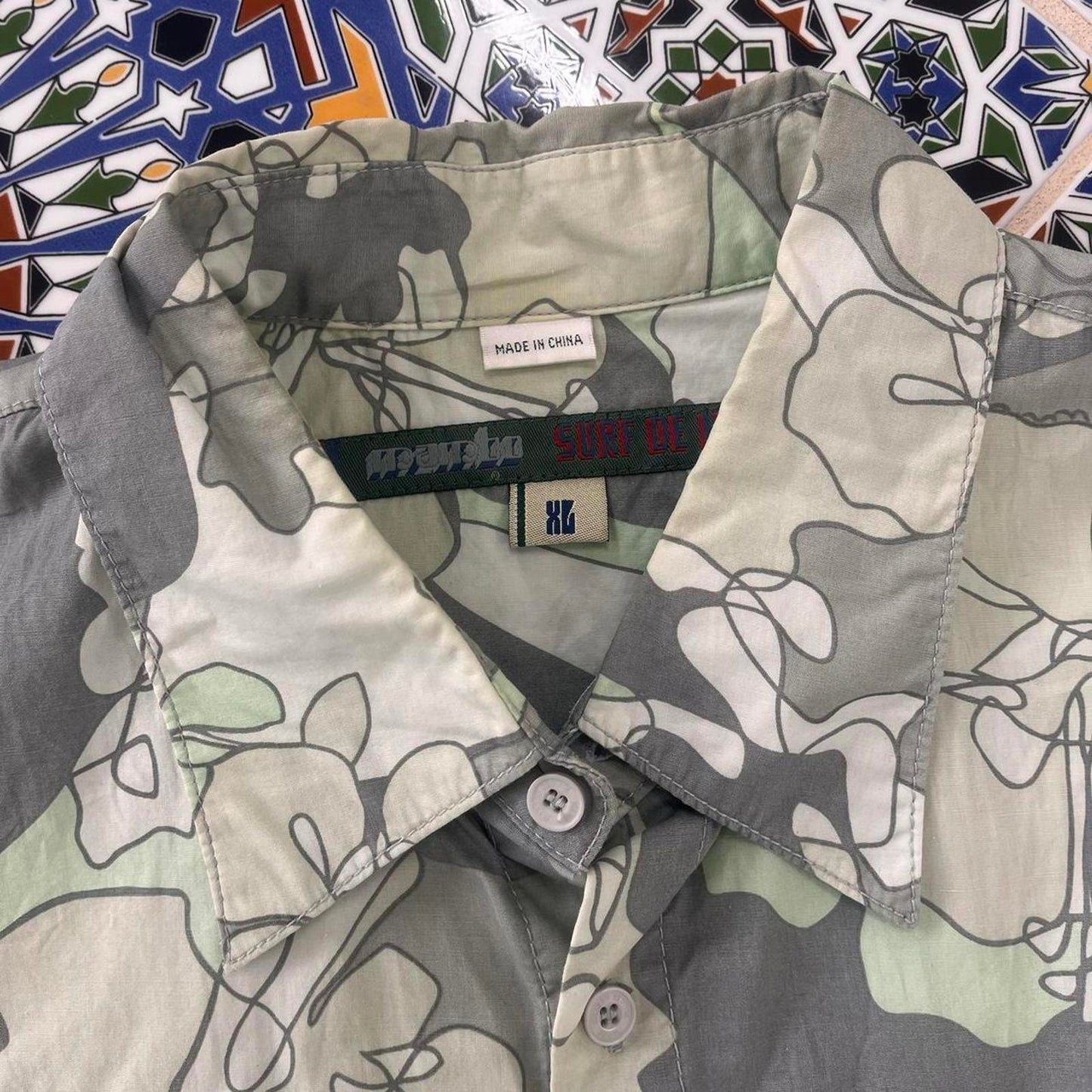 y2k surf de luxe Mambo loud short sleeved button up shirt