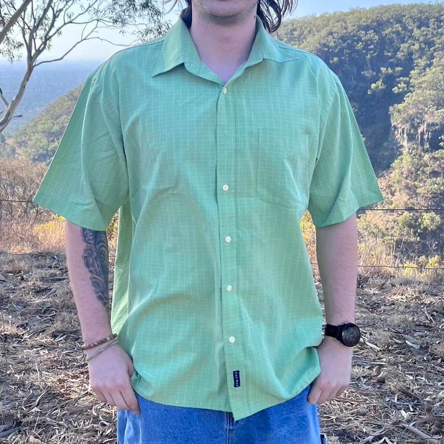 gazman short sleeved button up shirt