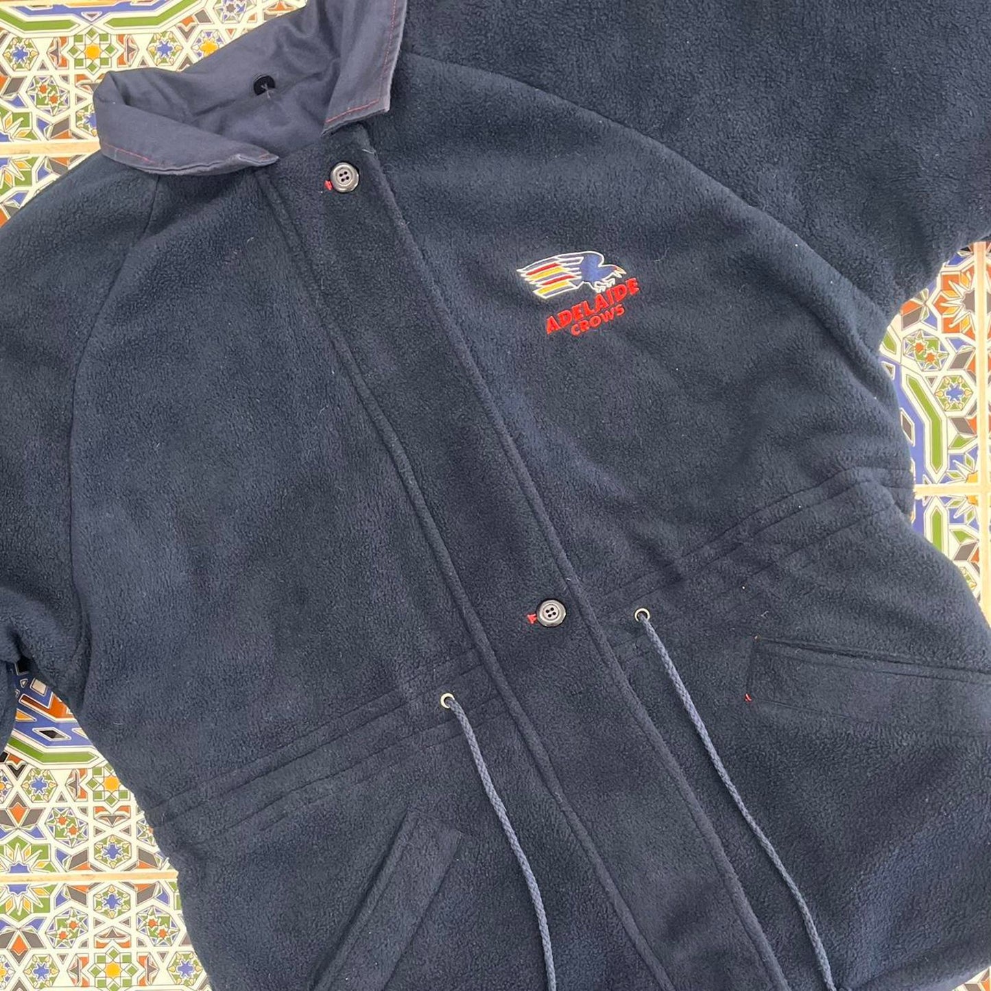 Vintage vivid reversible Adelaide crows fleece jacket
