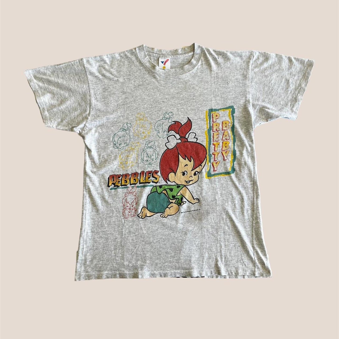 vintage Flintstones pebbles graphic tee