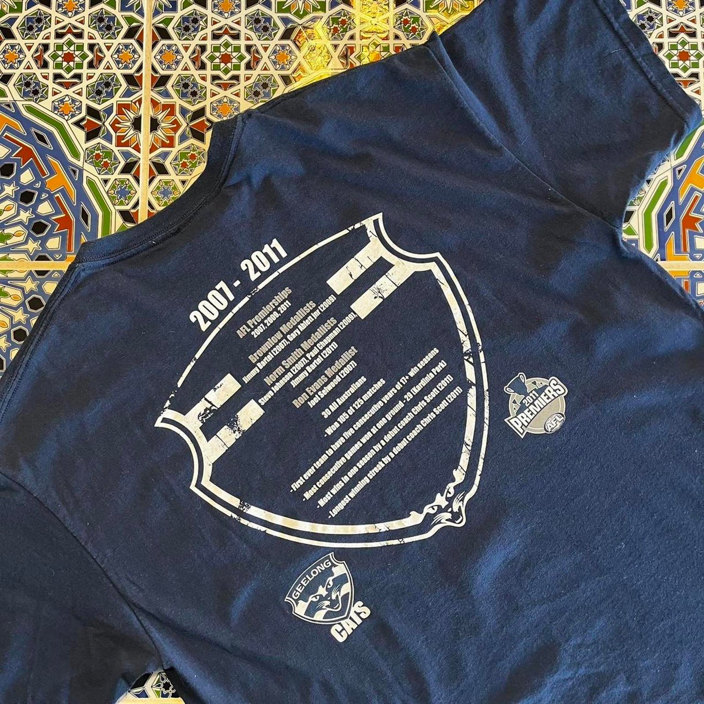 2007 2009 2011 Geelong cats premiership tee