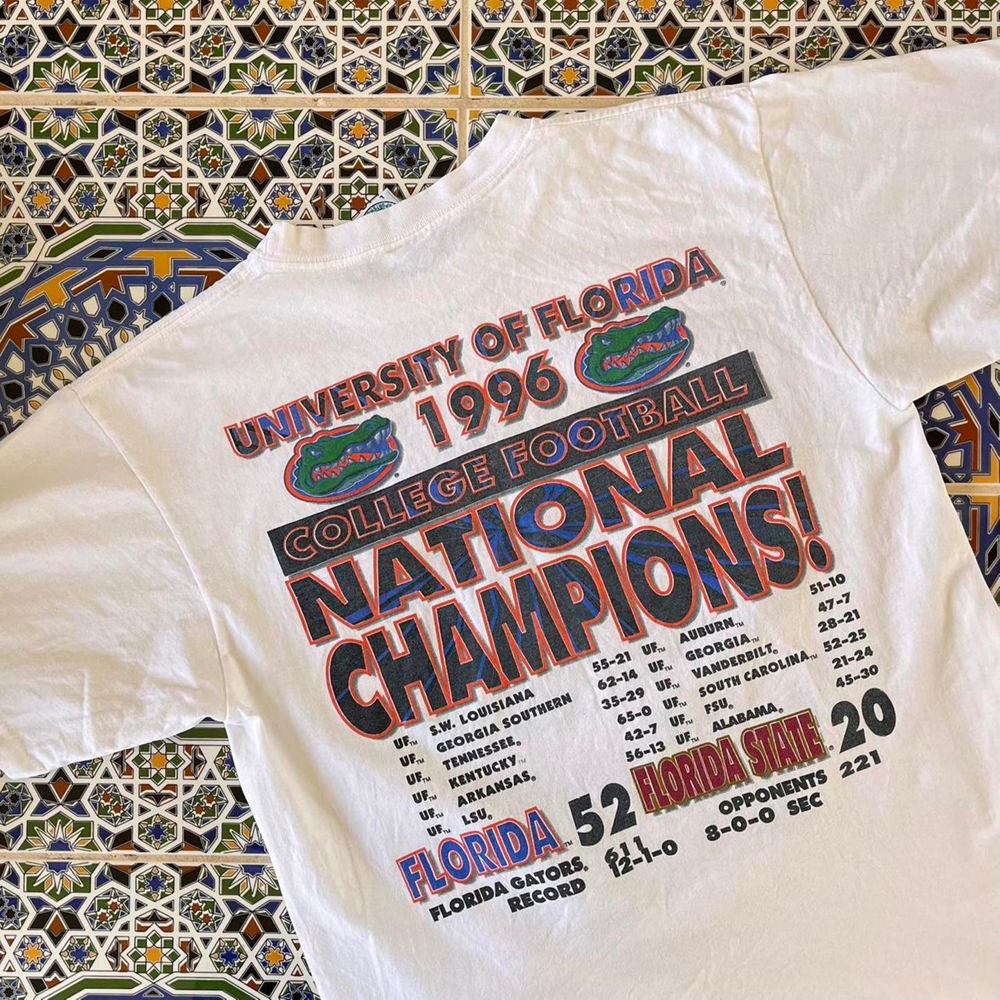 1996 Florida gators college football tshirt