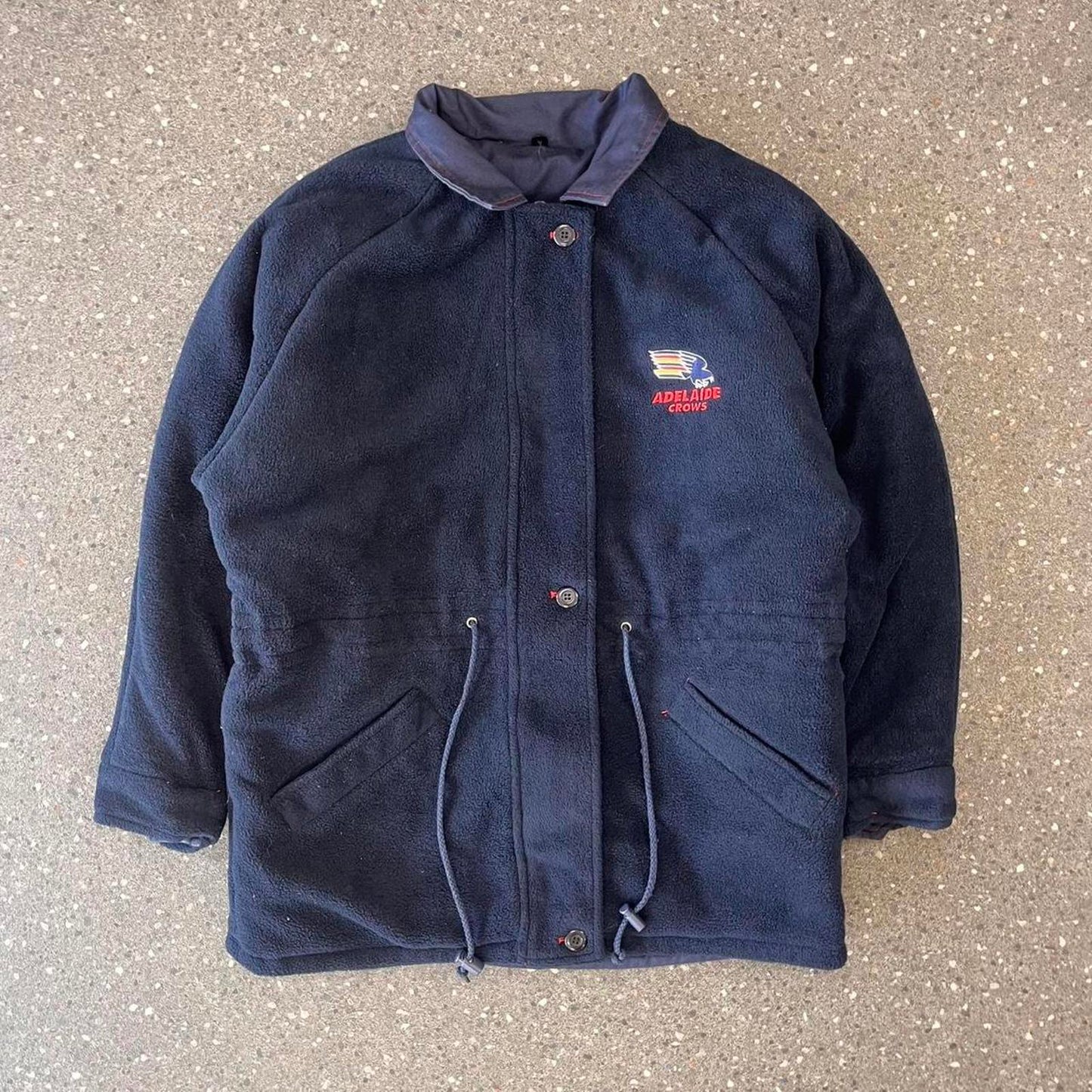 Vintage vivid reversible Adelaide crows fleece jacket