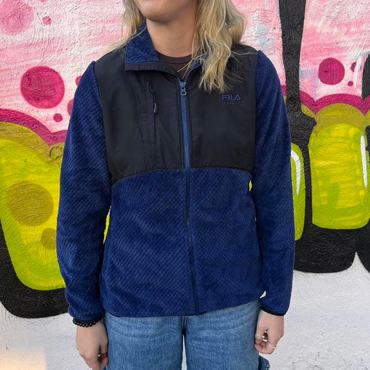 women's fila fleece sweater jakcet