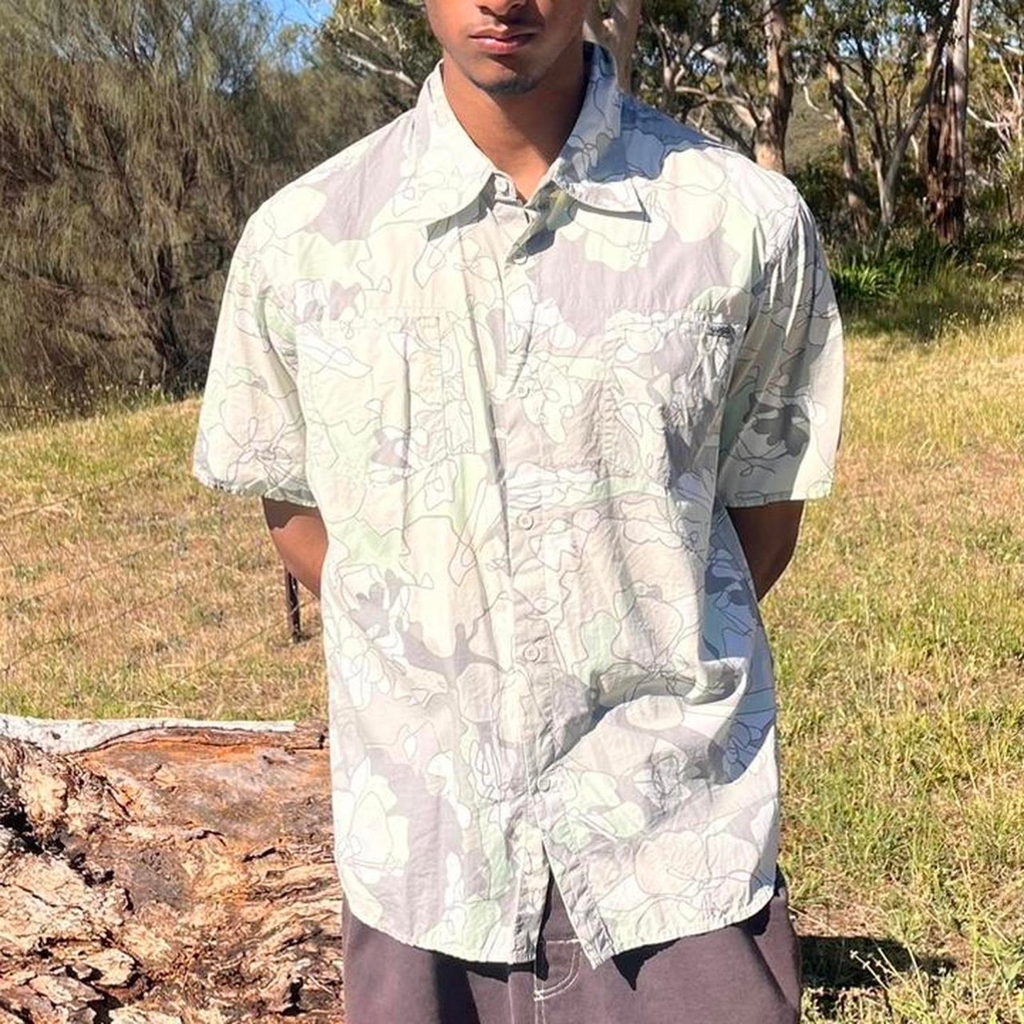 y2k surf de luxe Mambo loud short sleeved button up shirt