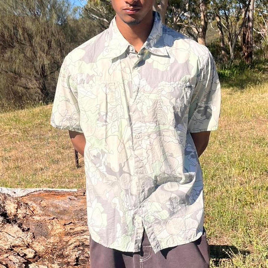 y2k surf de luxe Mambo loud short sleeved button up shirt