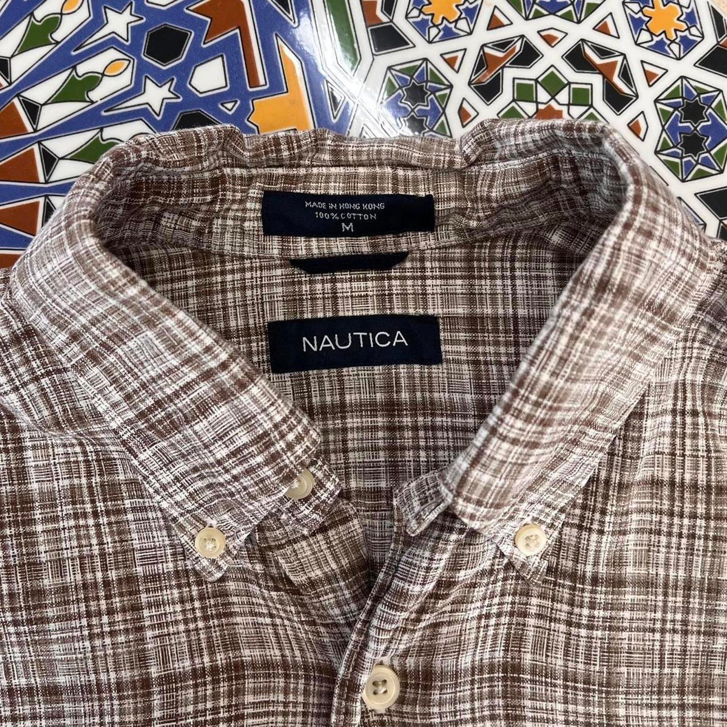 nautica short sleeved button up shirt