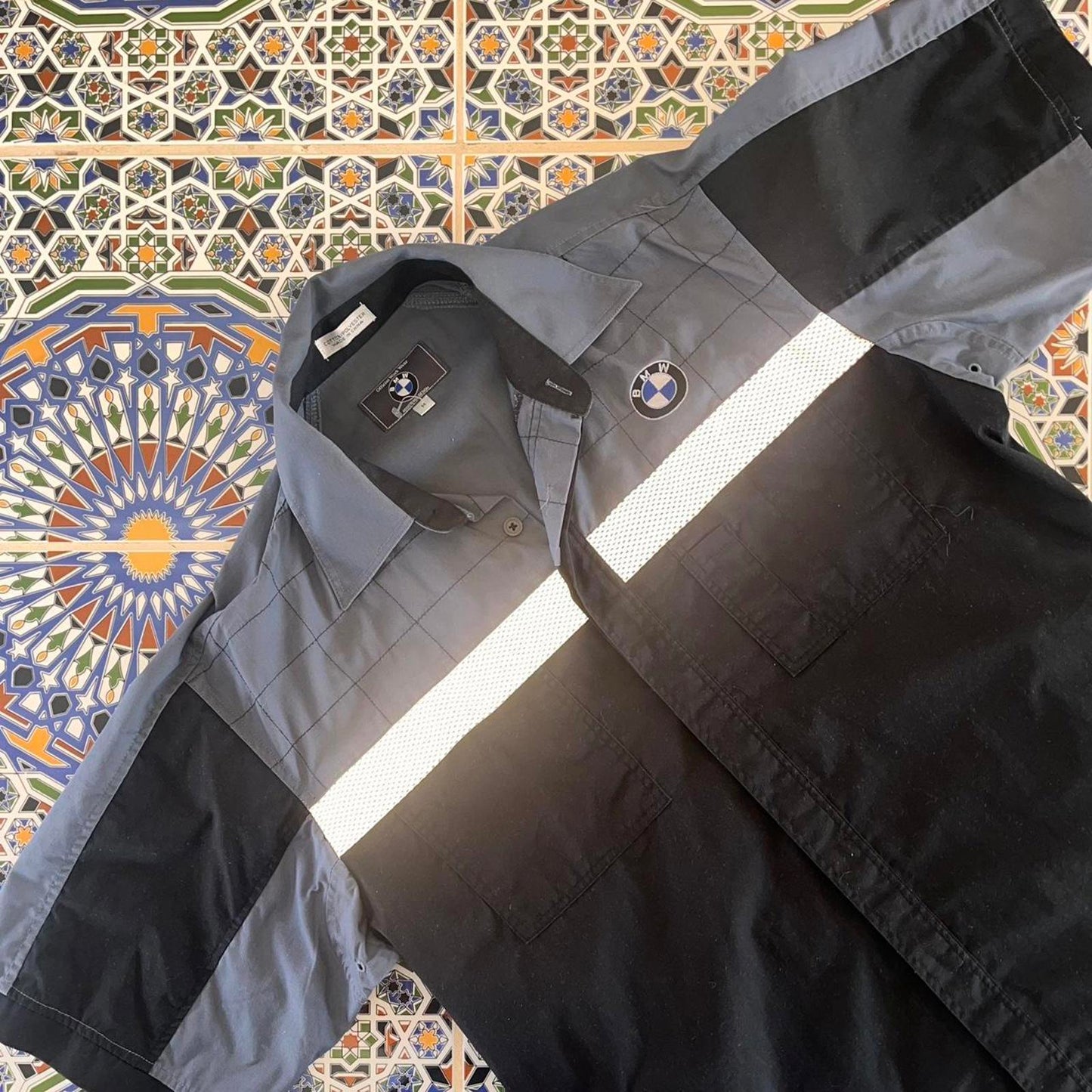 BMW short sleeved button up workshop shirt