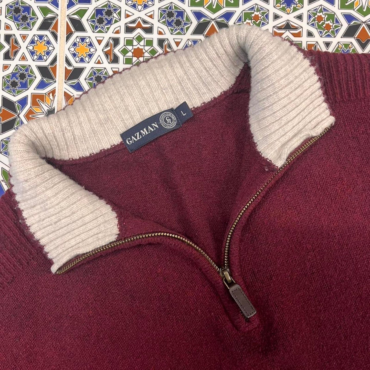 gazman quarter zip jumper