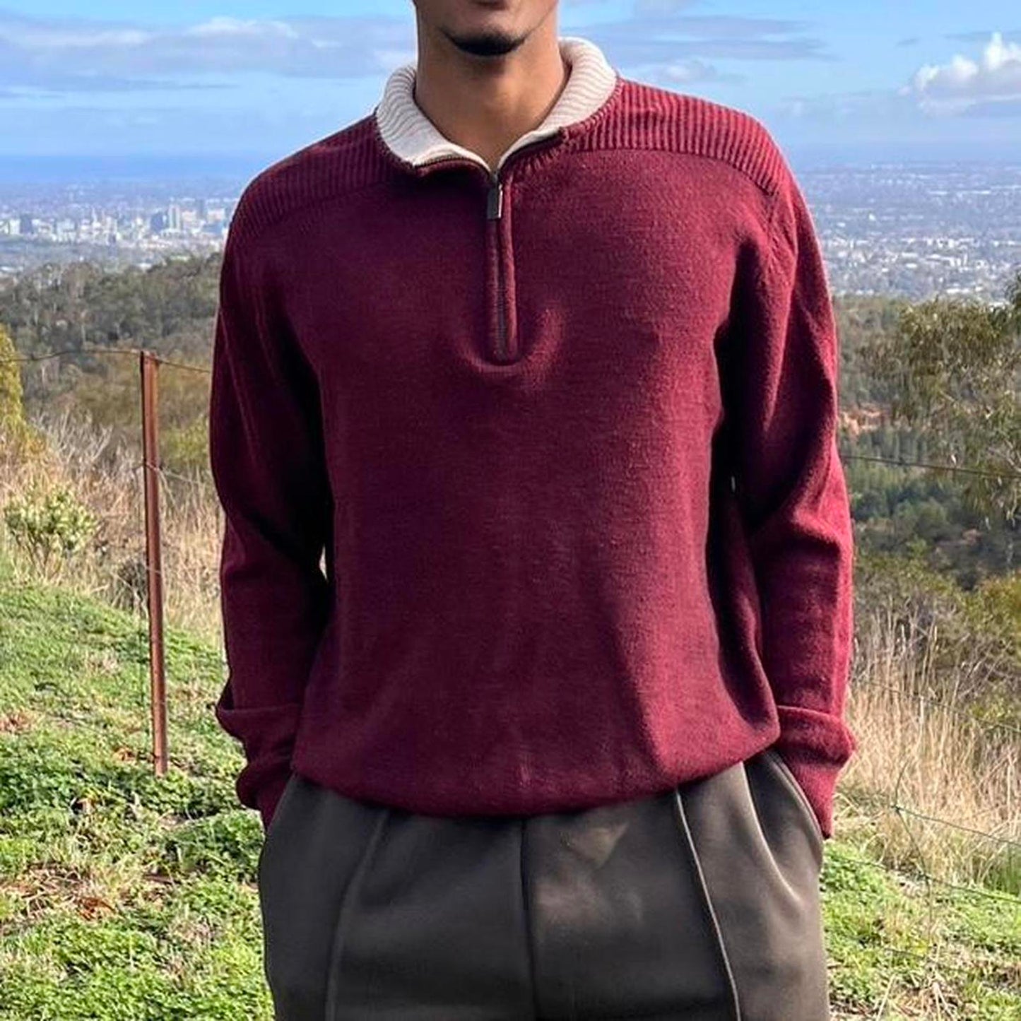 gazman quarter zip jumper