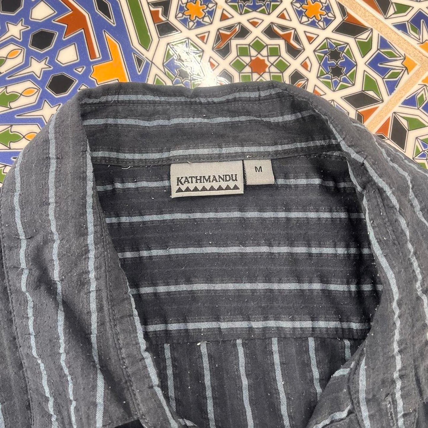 kathmandu short sleeved button up shirt