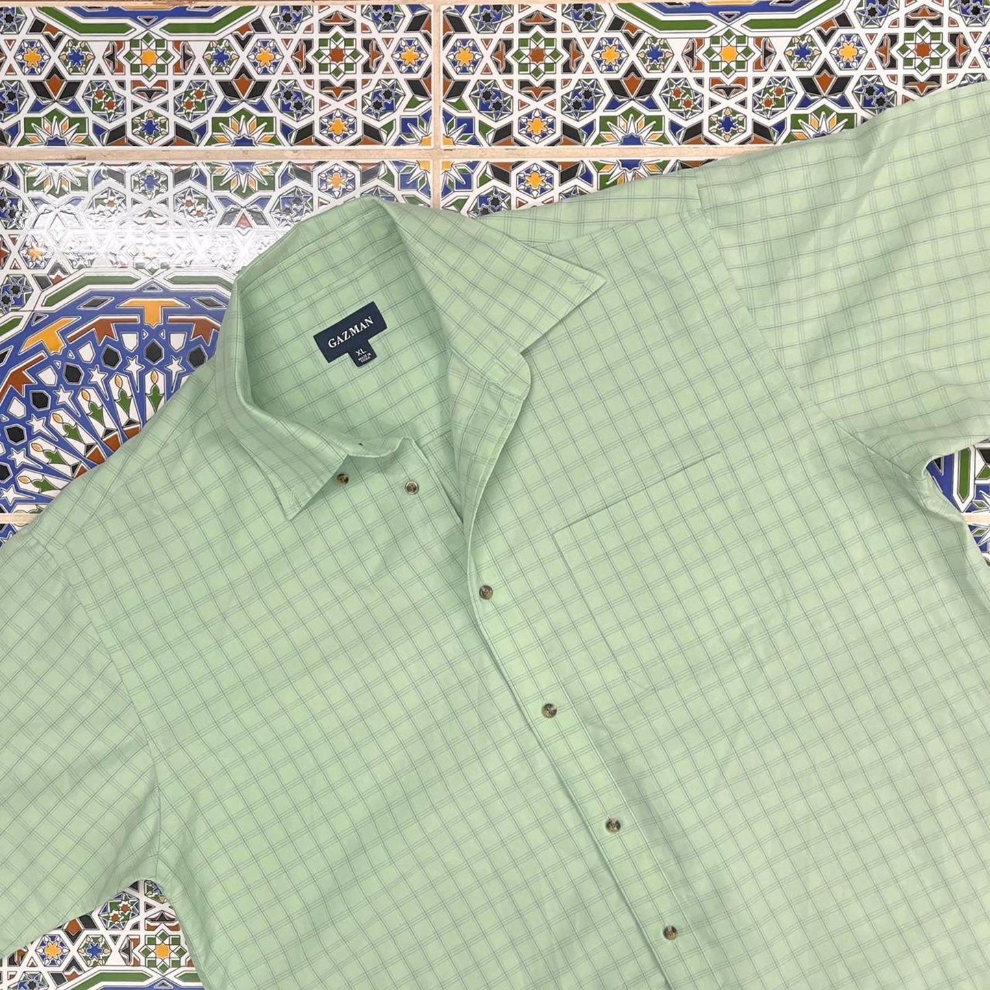 gazman short sleeved button up shirt