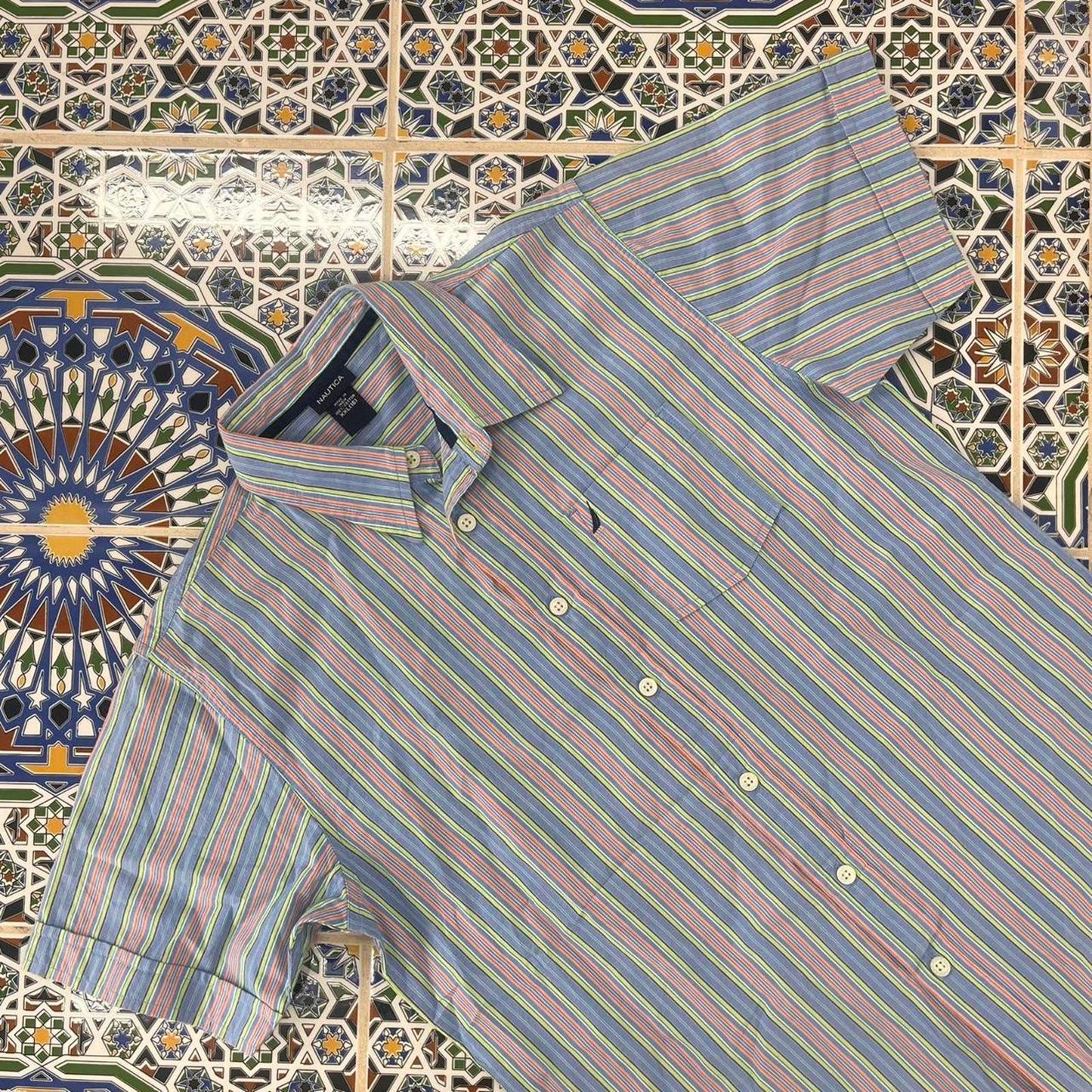 Nautica short sleeved button up shirt