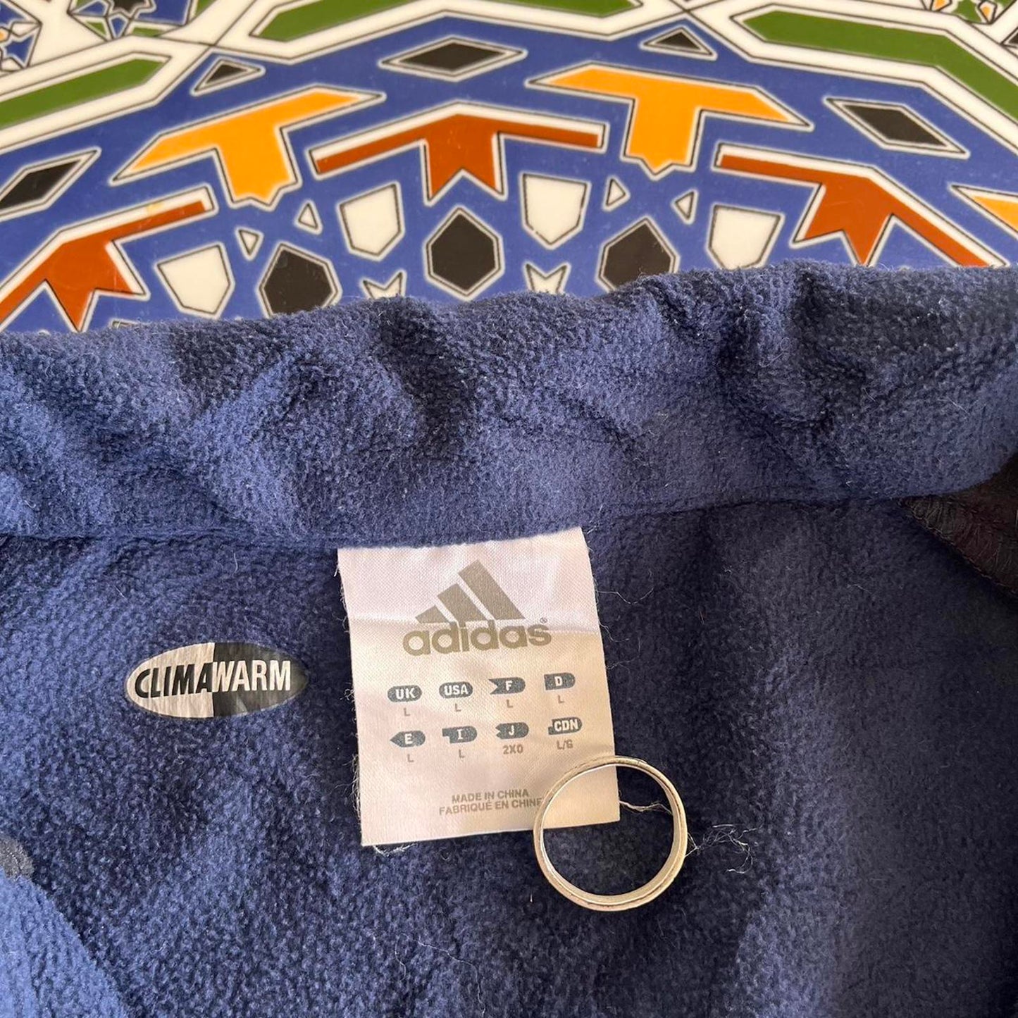 Adidas wrestling fleece sweater jacket