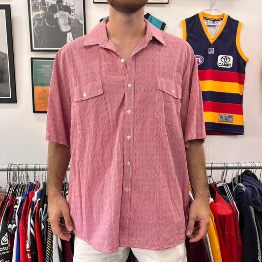 koala blue short sleeved button up shirt