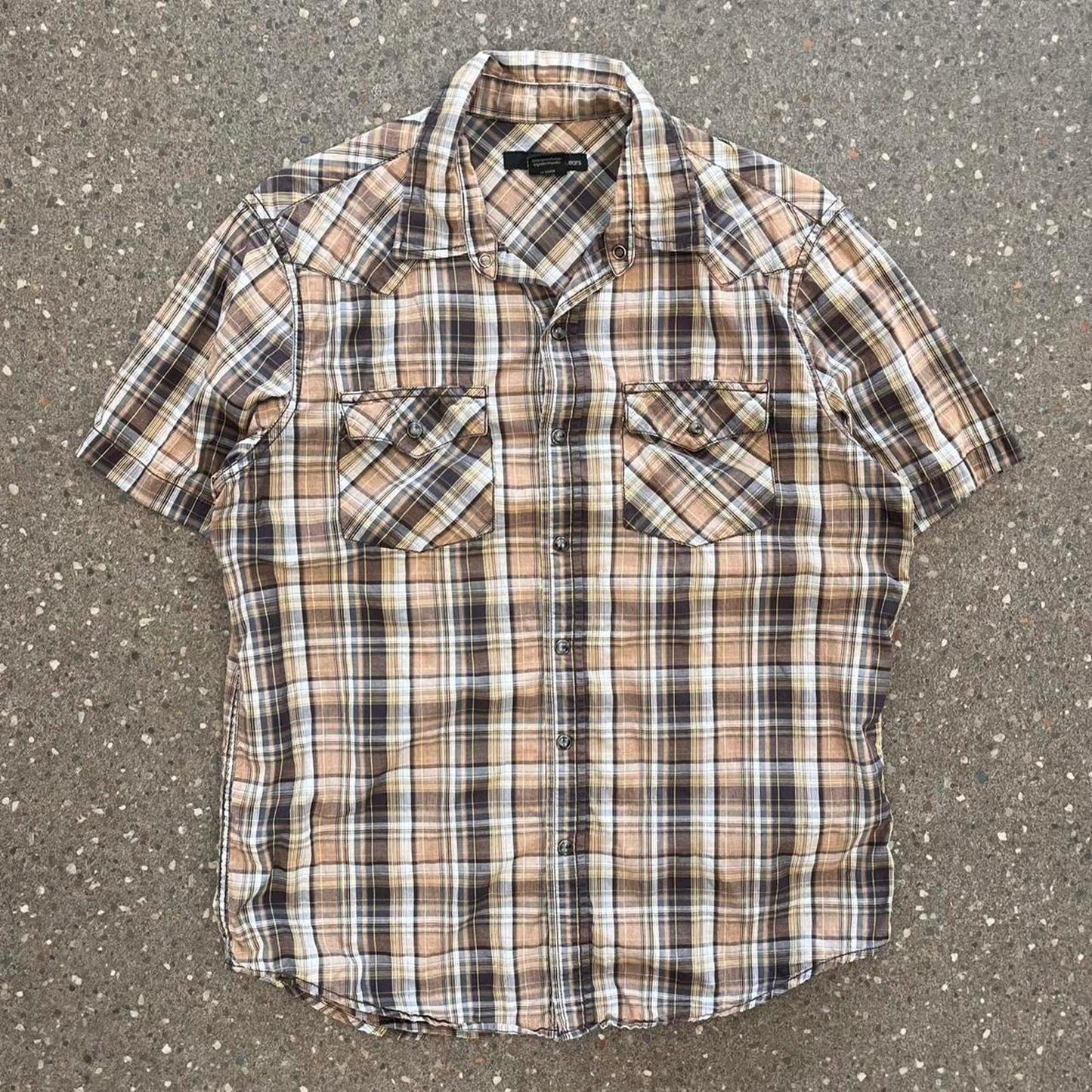 calvin klein jeans short sleeved button up shirt
