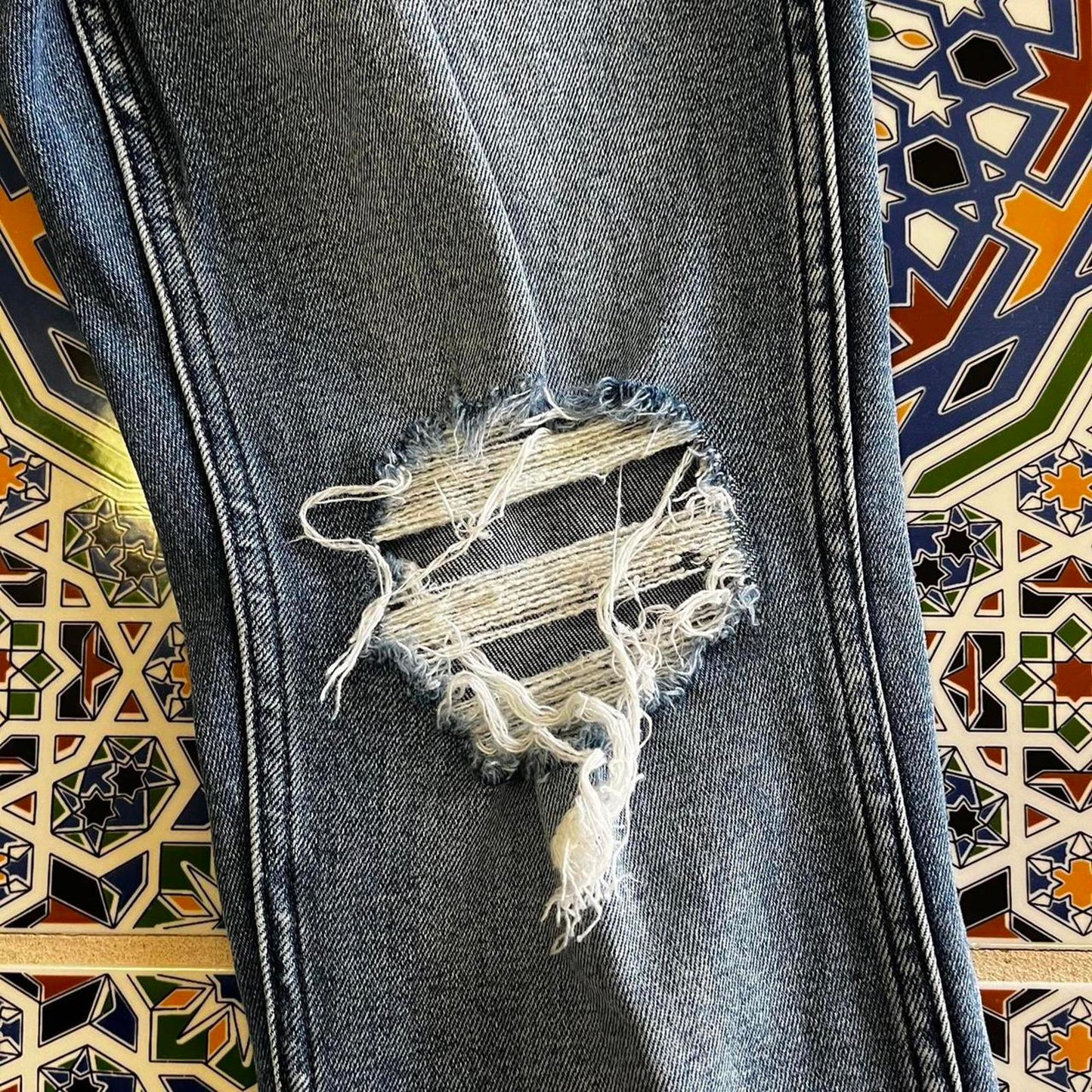 wrangler straight cut denim jeans