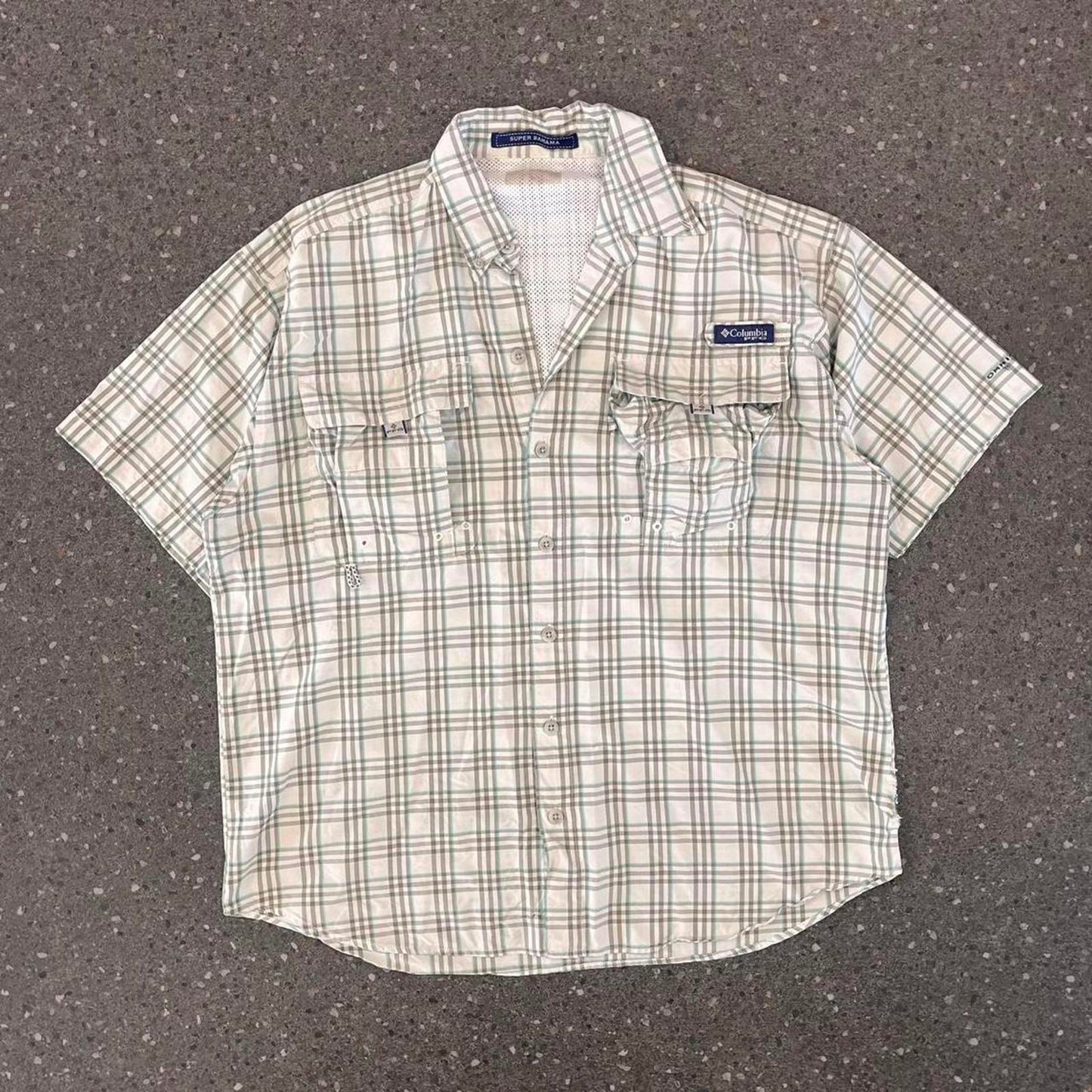 columbia short sleeved button up shirt
