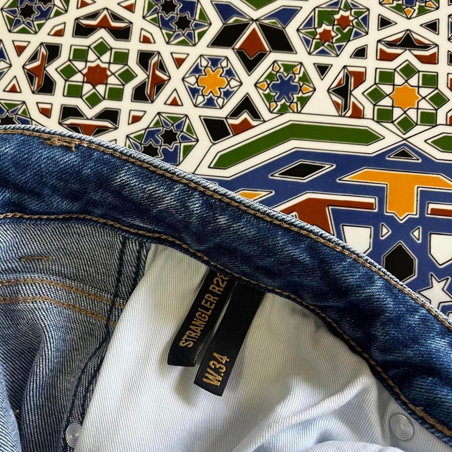 wrangler straight cut denim jeans
