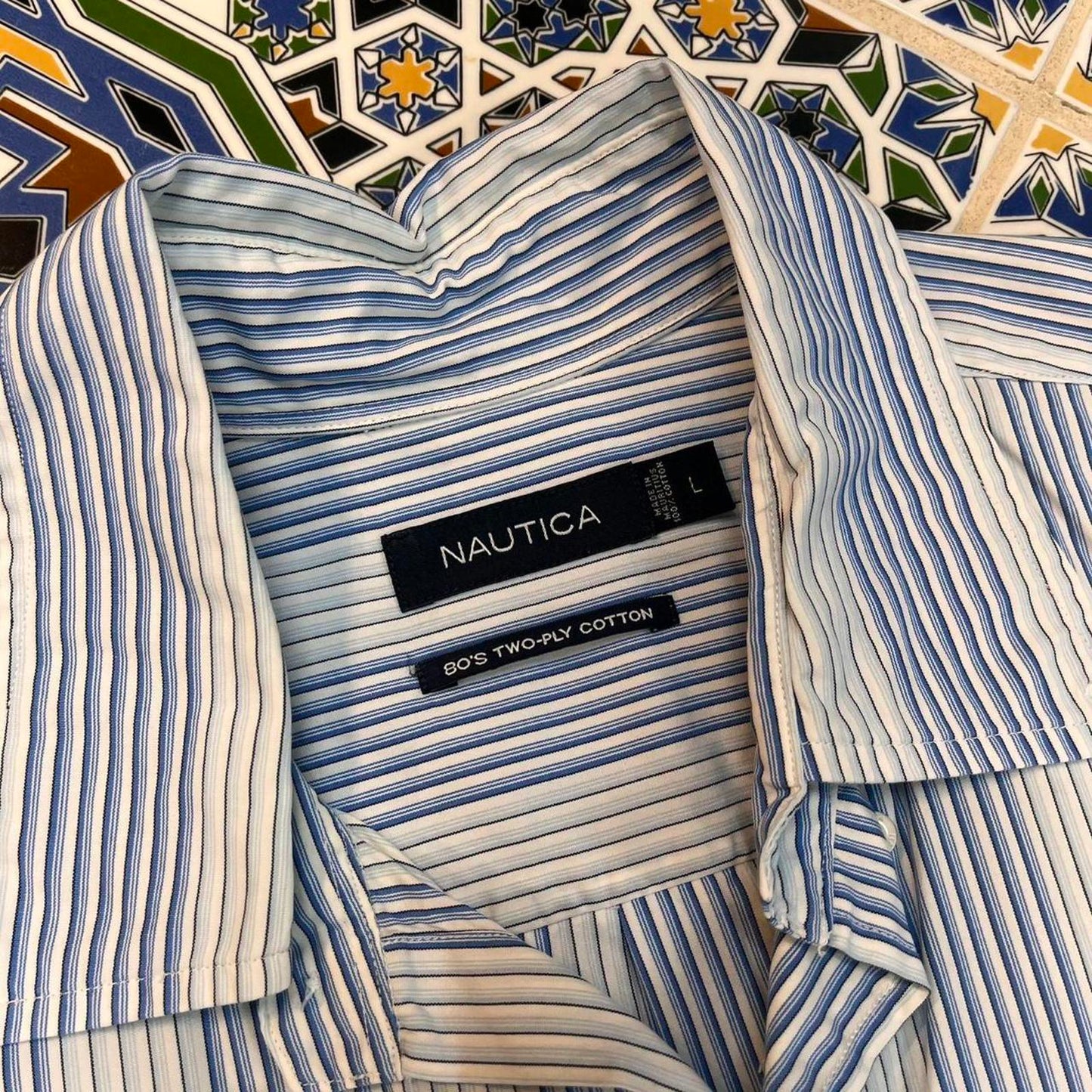 nautica short sleeved button up shirt