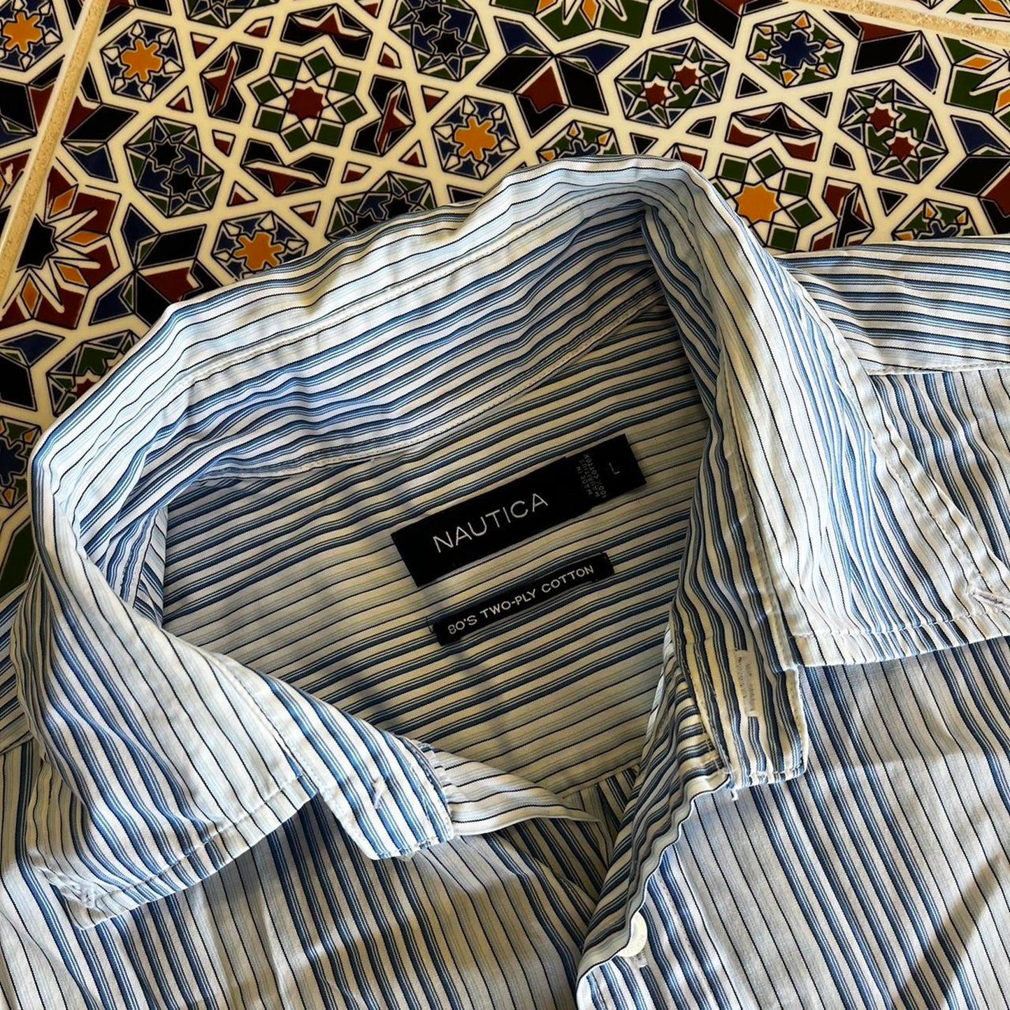 nautica short sleeved button-up shirt