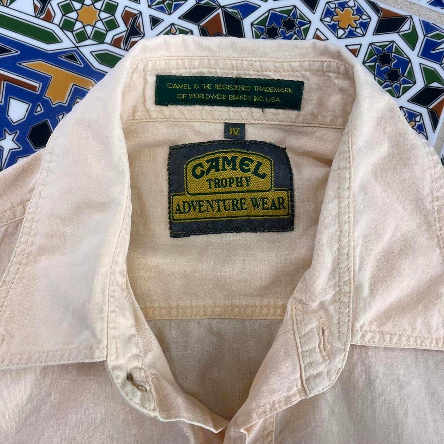 camel trophy  sleeved button up shirt