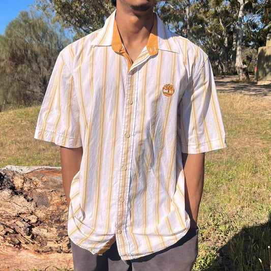timberland short sleeved button up shirt