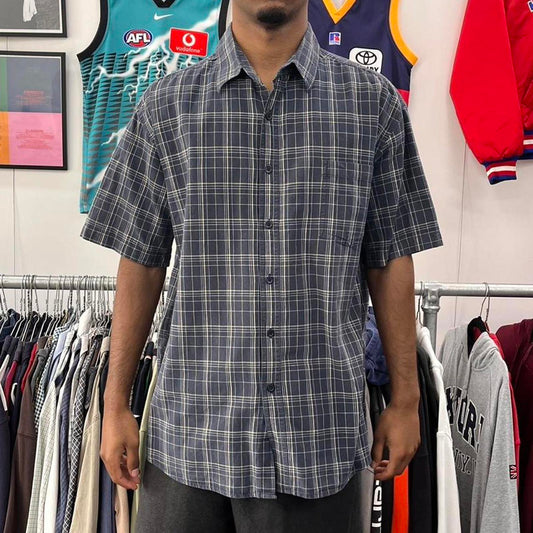 tweed river short sleeved button up shirt