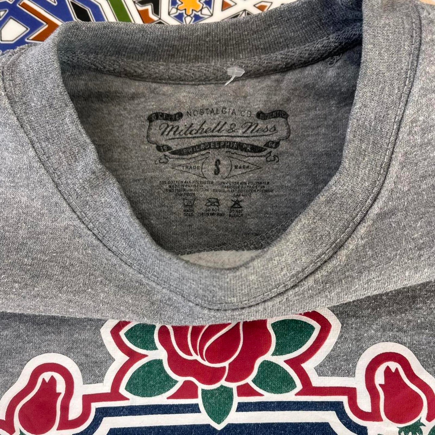 grey mitchell and ness super bowl 27 throwback sweathsirt