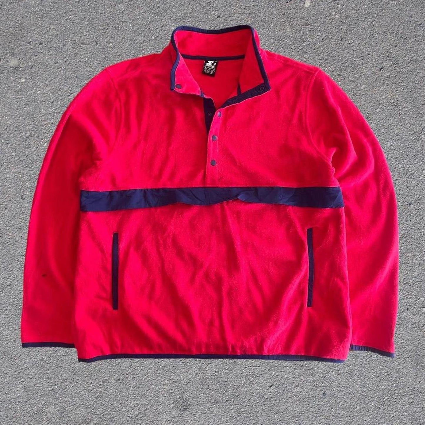starter fleece 1/4 button up jumper