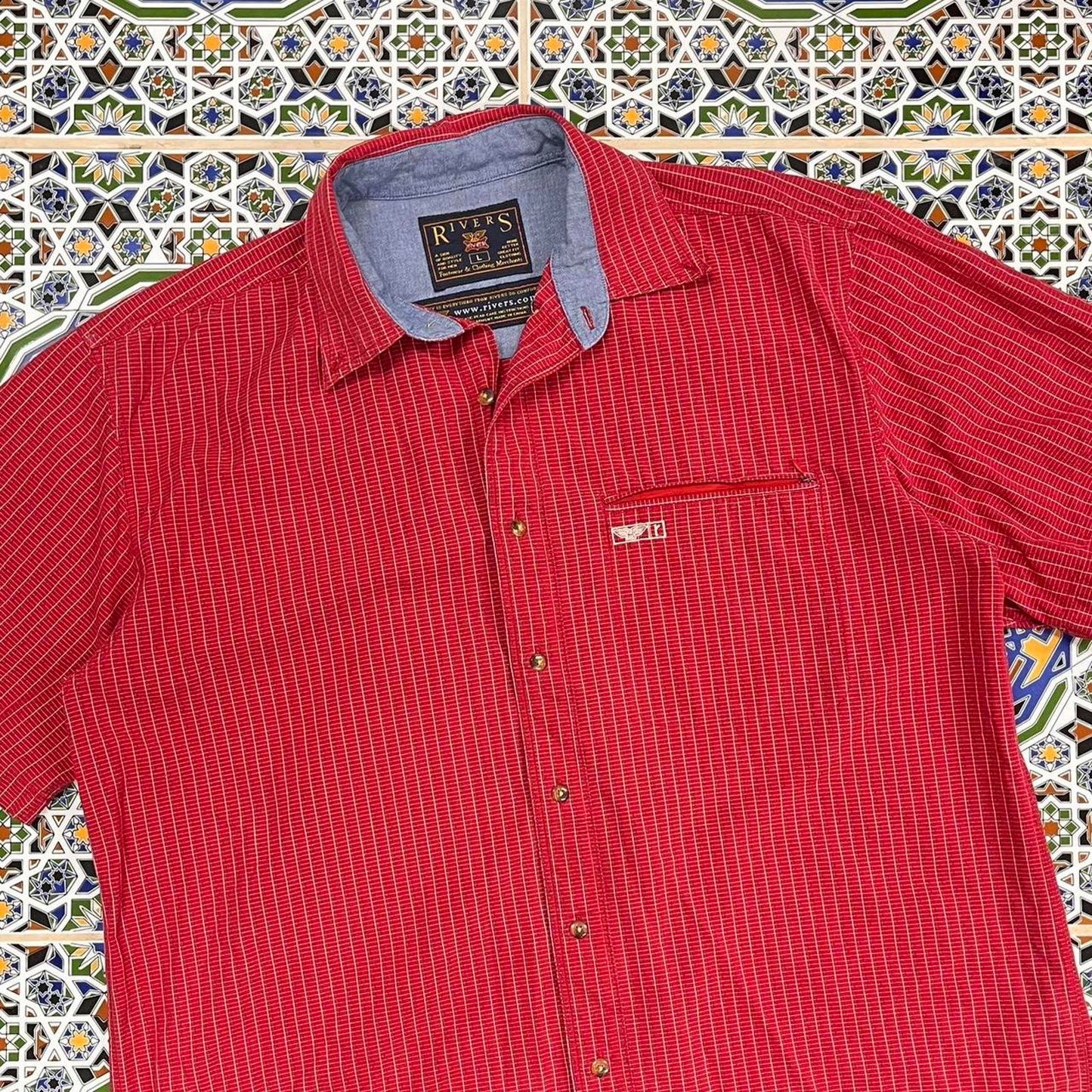 rivers short sleeved button up shirt