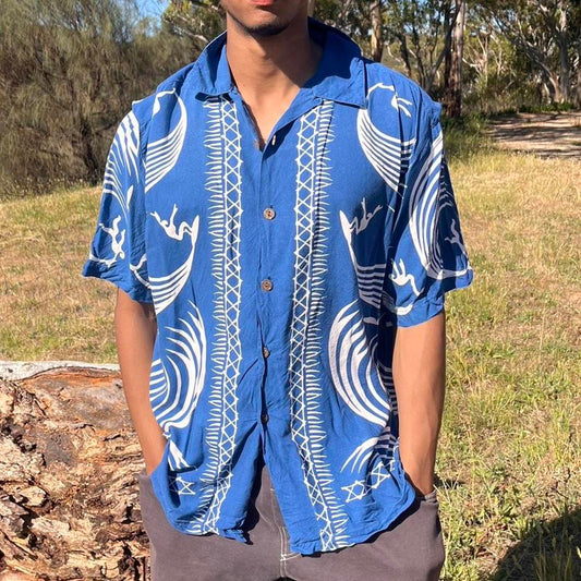 90s Paul McNeil Mambo loud short sleeved button up shirt