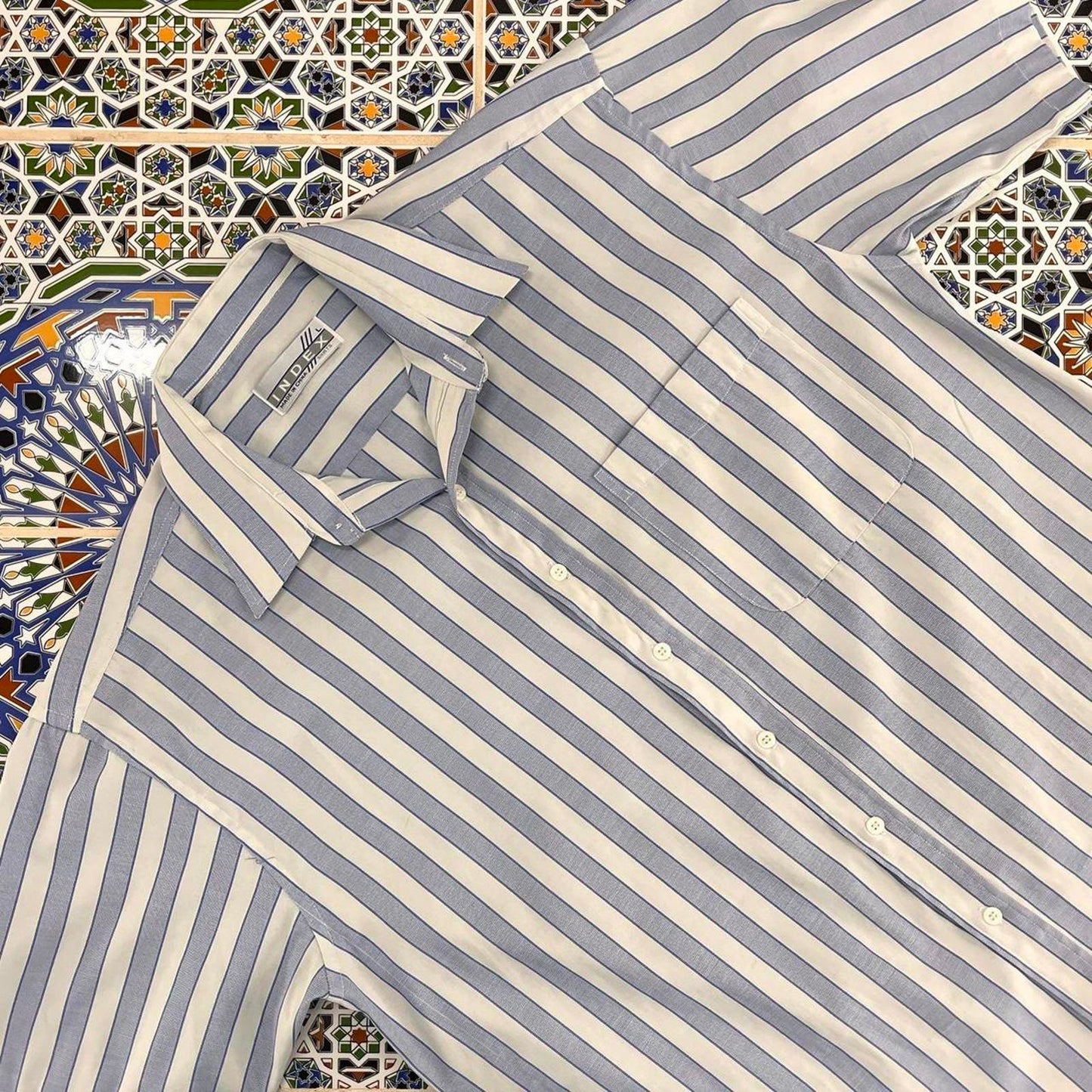 index short sleeved button up shirt