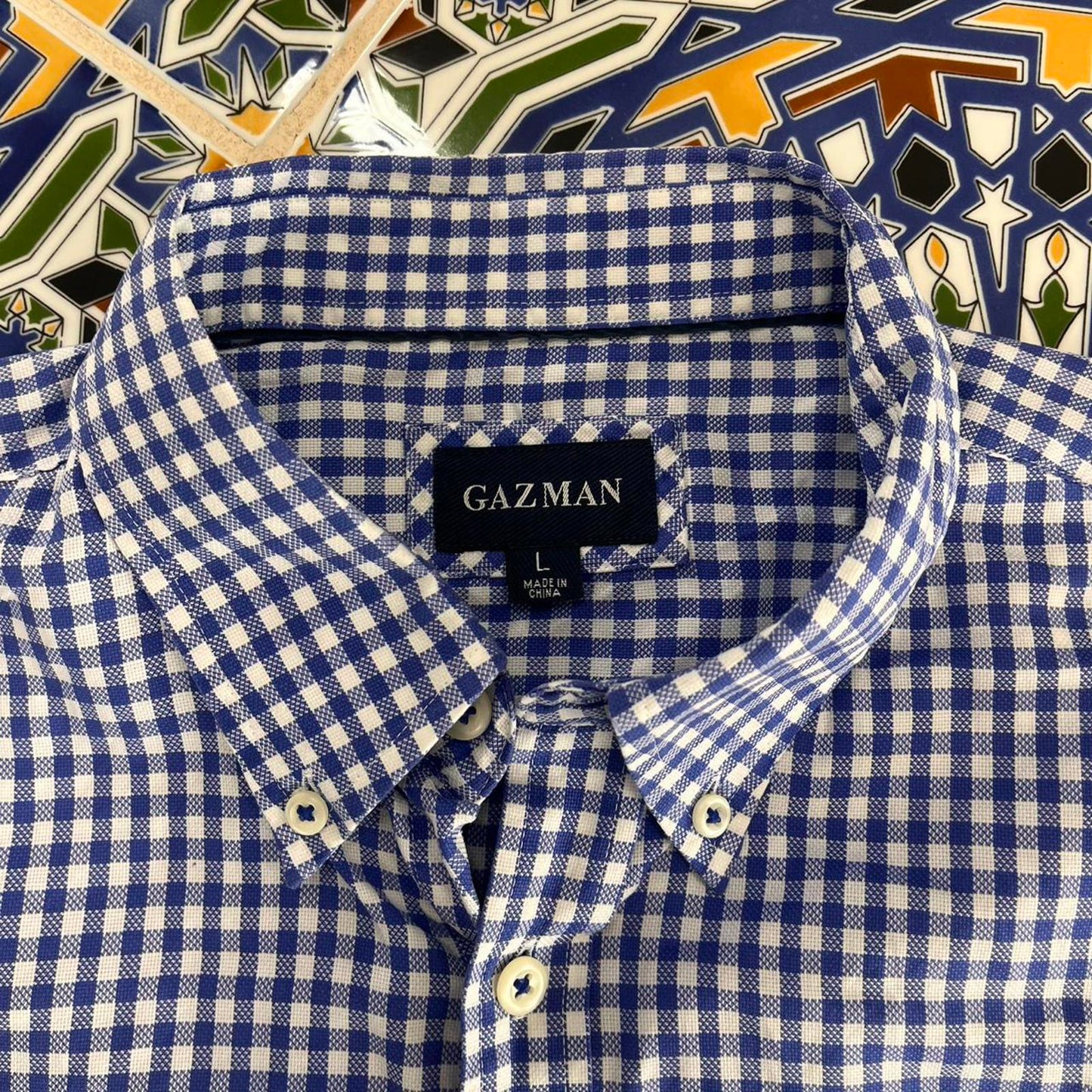 gazman short sleeved button up shirt