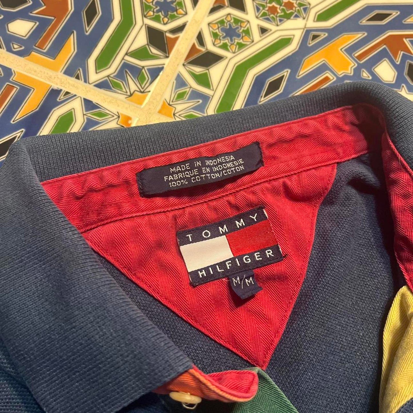 Vintage Tommy Hilfiger colour block polo