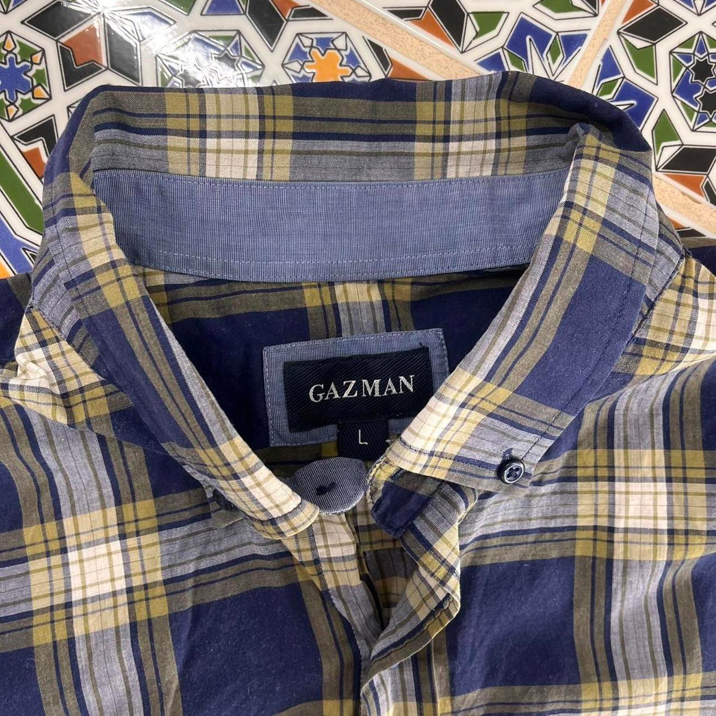 gazman short sleeved button up shirt