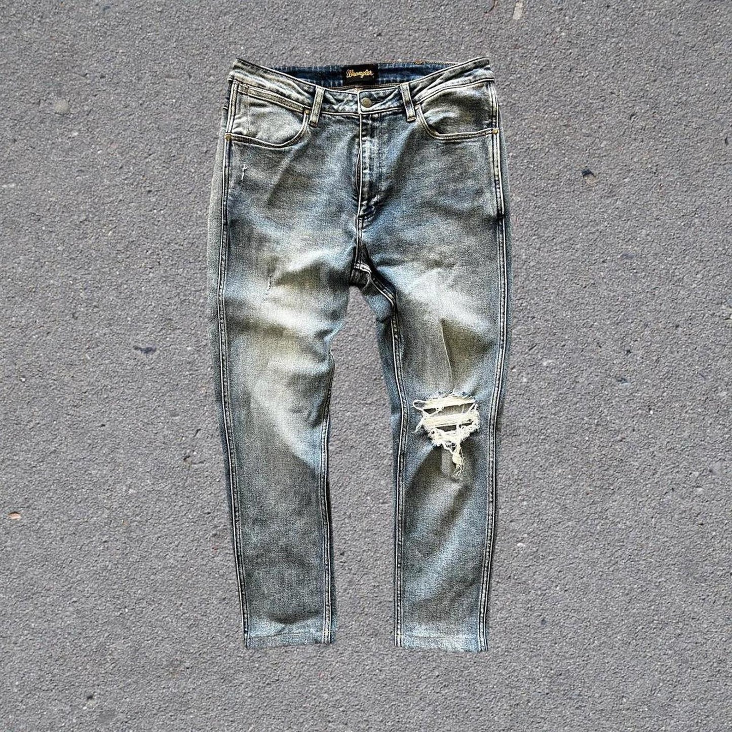 wrangler straight cut denim jeans