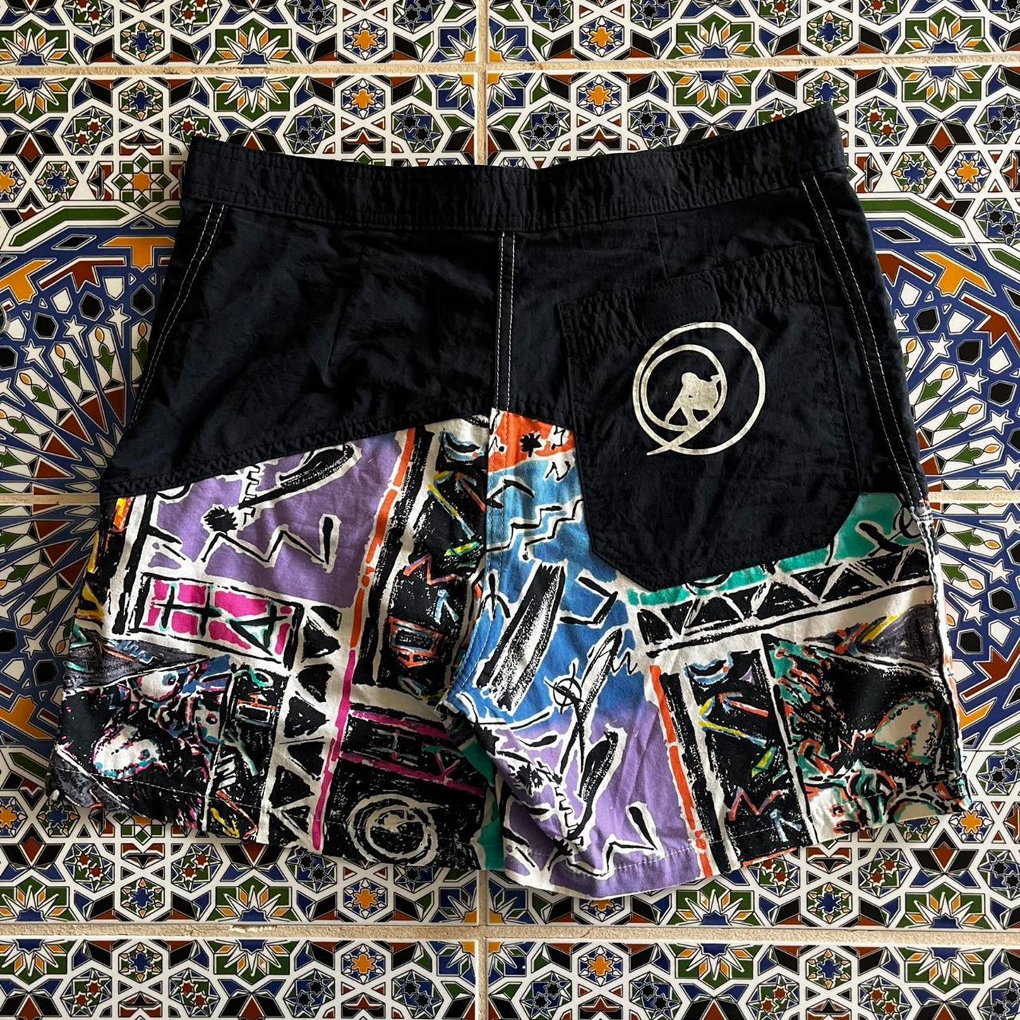 vintage piping hot board shorts