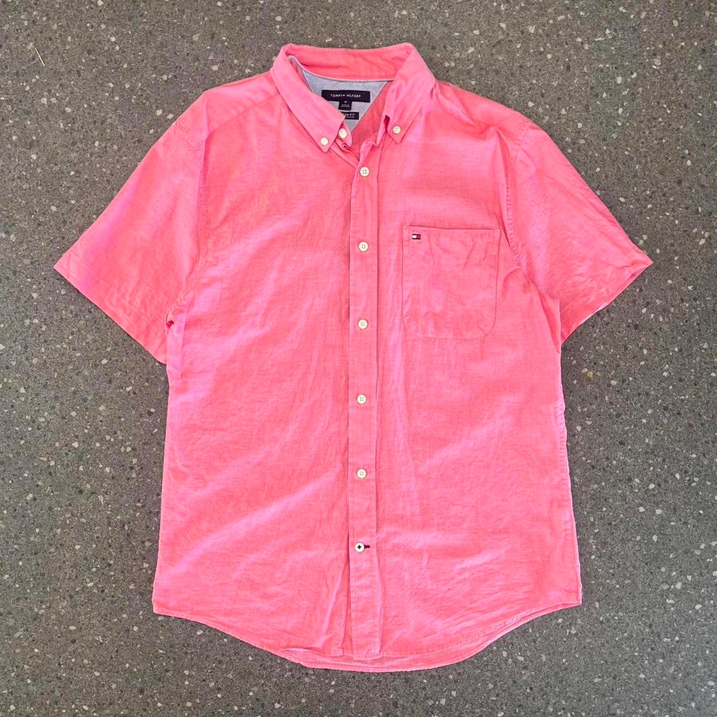 tommy hilfiger short sleeved button up shirt