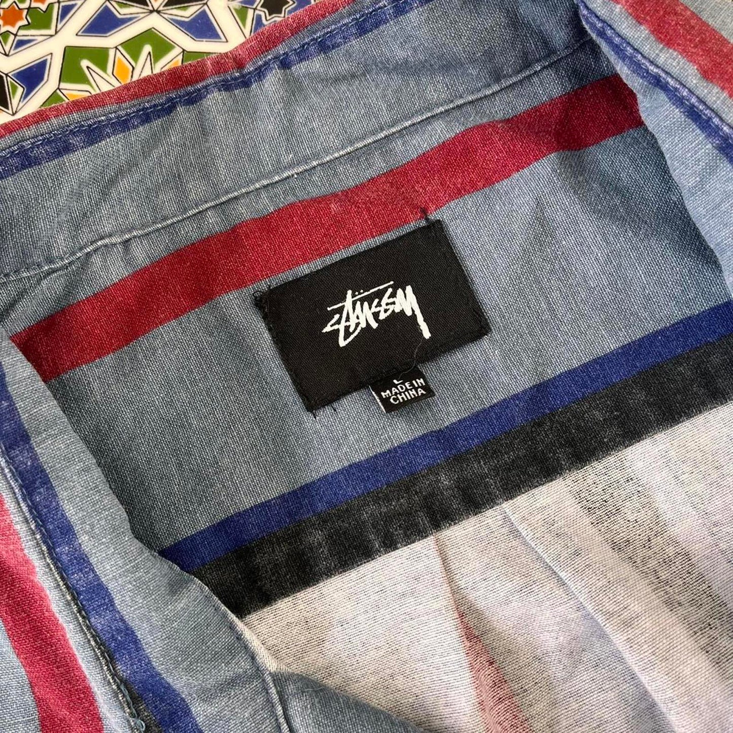 stussy button up shirt