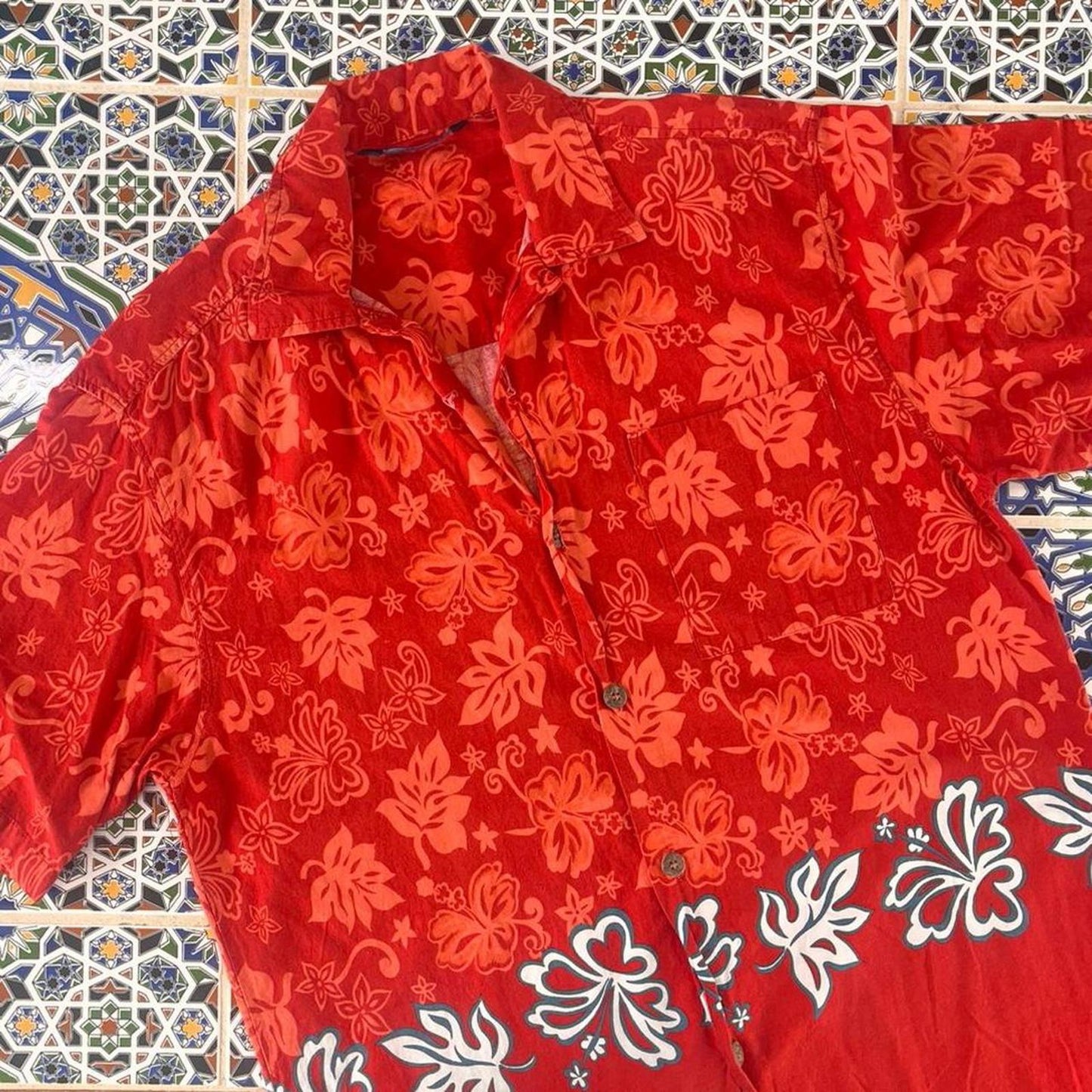 Lightening bolt button up shirt