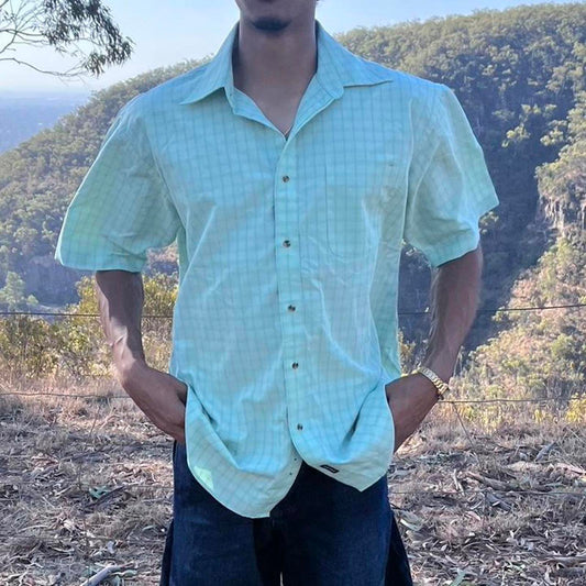 gazman short sleeved button up shirt