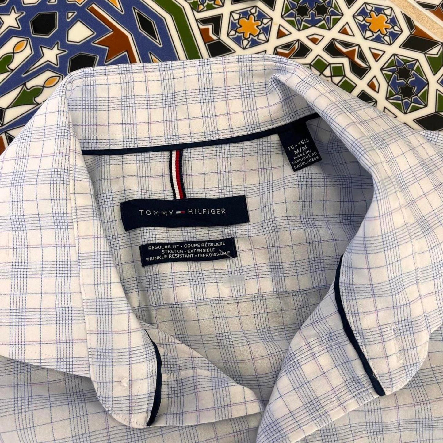 tommy hilfiger short sleeved button up shirt