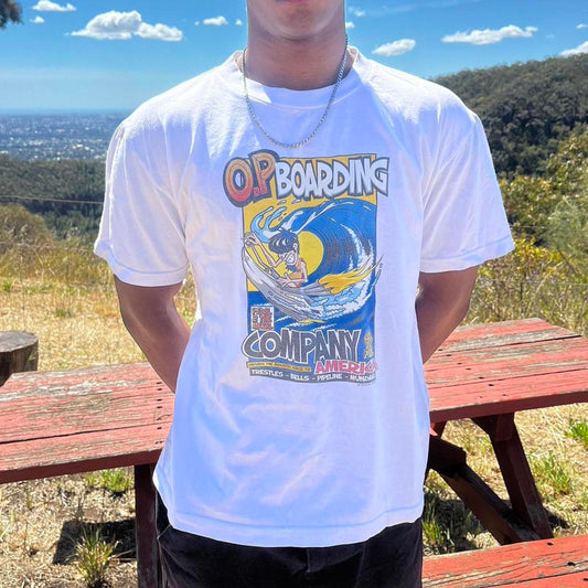 vintage Ocean Pacific boarding graphic tee