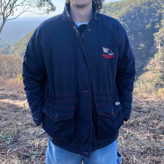 Vintage vivid reversible Adelaide crows fleece jacket