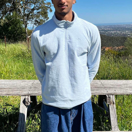 vintage reebok 1/4 zip up fleece
