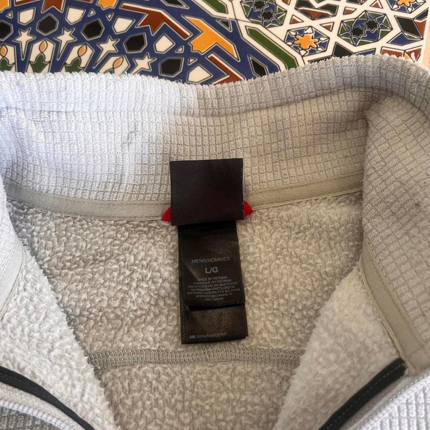 the north face fleece 1/4 zip up jumper